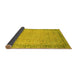 Sideview of Abstract Yellow Modern Rug, abs2797yw