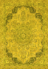 Abstract Yellow Modern Rug, abs2798yw