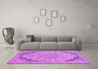 Machine Washable Abstract Purple Modern Rug, wshabs2798pur