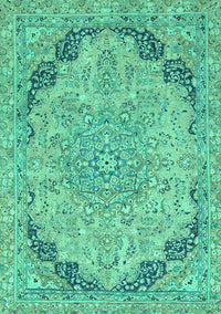 Abstract Turquoise Modern Rug, abs2798turq