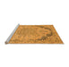 Sideview of Machine Washable Abstract Orange Modern Area Rugs, wshabs2798org