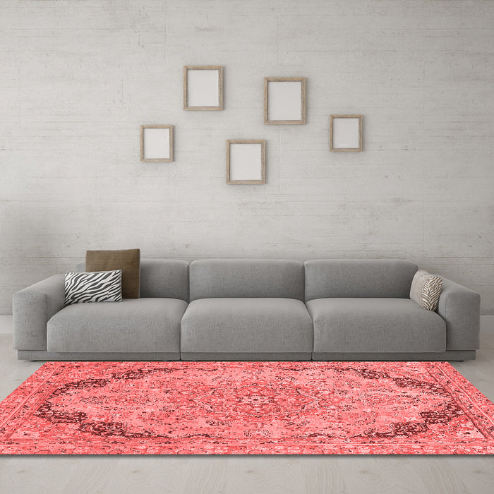 Modern Red Washable Rugs
