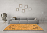 Machine Washable Abstract Orange Modern Rug, wshabs2798org