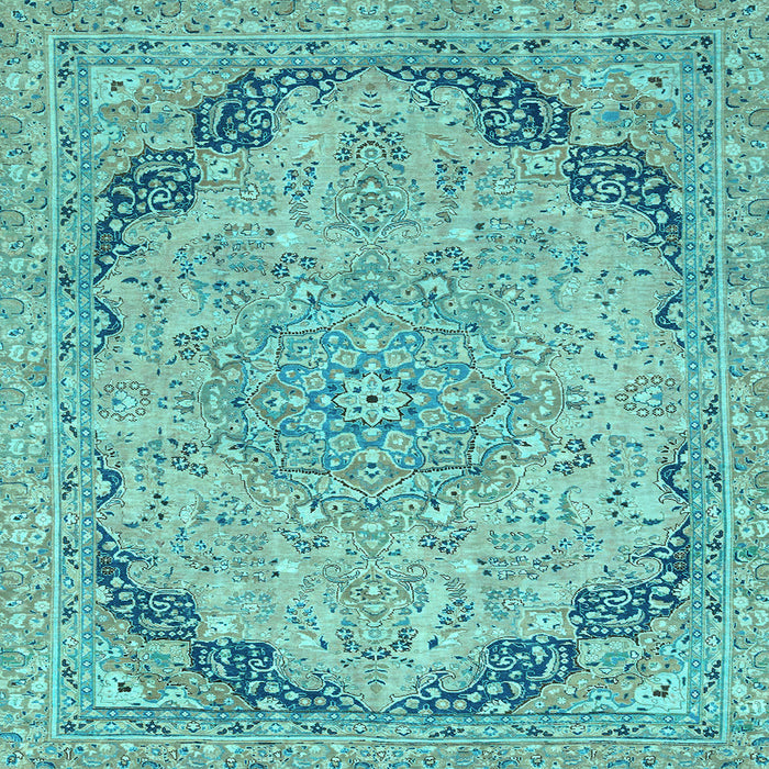 Square Machine Washable Abstract Light Blue Modern Rug, wshabs2798lblu
