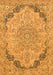 Machine Washable Abstract Orange Modern Area Rugs, wshabs2798org