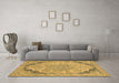 Machine Washable Abstract Brown Modern Rug in a Living Room,, wshabs2798brn