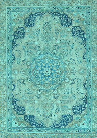 Abstract Light Blue Modern Rug, abs2798lblu