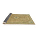 Sideview of Abstract Metallic Gold Modern Rug, abs2799