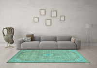 Machine Washable Abstract Light Blue Modern Rug, wshabs2799lblu