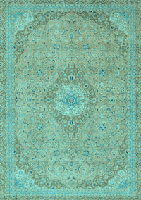 Abstract Light Blue Modern Rug, abs2799lblu