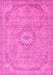 Machine Washable Abstract Pink Modern Rug, wshabs2799pnk