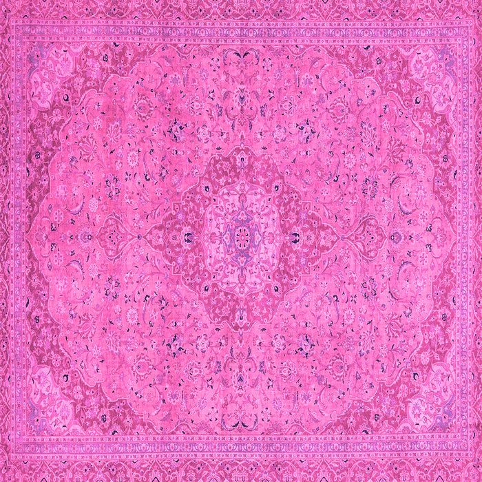 Square Abstract Pink Modern Rug, abs2799pnk