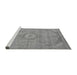 Sideview of Machine Washable Abstract Gray Modern Rug, wshabs2799gry