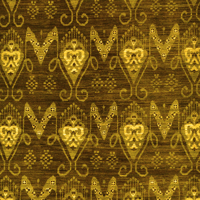 Machine Washable Oriental Yellow Modern Rug, wshabs279yw