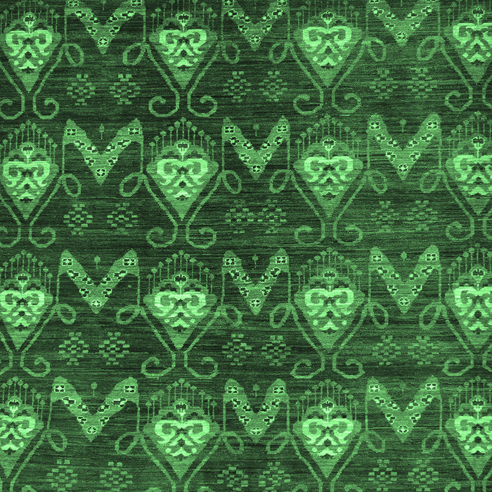 Square Oriental Emerald Green Modern Rug, abs279emgrn