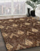 Abstract Bakers Brown Oriental Rug in Family Room, abs279