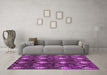 Machine Washable Oriental Purple Modern Area Rugs in a Living Room, wshabs279pur