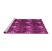 Sideview of Machine Washable Oriental Pink Modern Rug, wshabs279pnk