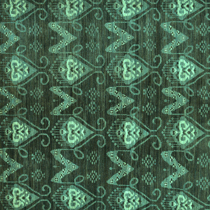 Square Oriental Turquoise Modern Rug, abs279turq