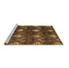 Sideview of Machine Washable Oriental Brown Modern Rug, wshabs279brn