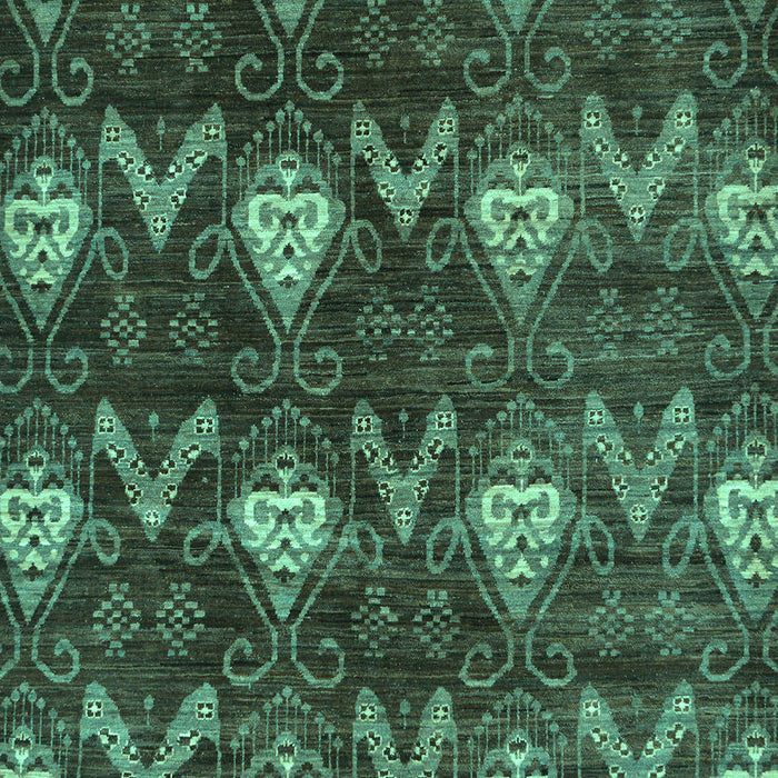 Machine Washable Oriental Turquoise Modern Area Rugs, wshabs279turq