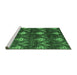 Sideview of Machine Washable Oriental Emerald Green Modern Area Rugs, wshabs279emgrn