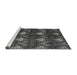 Sideview of Machine Washable Oriental Gray Modern Rug, wshabs279gry