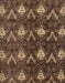 Machine Washable Abstract Bakers Brown Rug, wshabs279