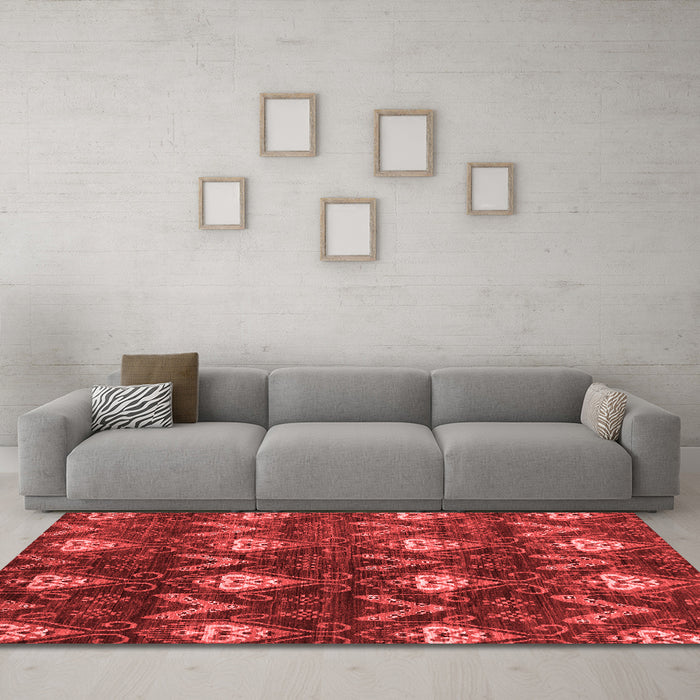 Modern Red Washable Rugs