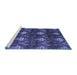 Sideview of Machine Washable Oriental Blue Modern Rug, wshabs279blu