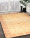 Machine Washable Abstract Orange Rug in a Family Room, wshabs27