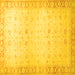 Square Oriental Yellow Traditional Rug, abs27yw