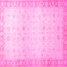 Square Oriental Pink Traditional Rug, abs27pnk