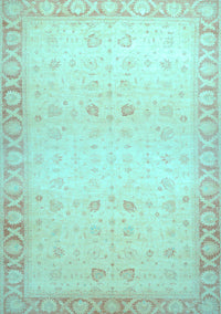 Oriental Light Blue Traditional Rug, abs27lblu