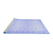 Sideview of Machine Washable Oriental Blue Traditional Rug, wshabs27blu