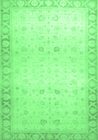 Oriental Emerald Green Traditional Rug, abs27emgrn