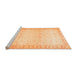 Sideview of Machine Washable Oriental Orange Traditional Area Rugs, wshabs27org