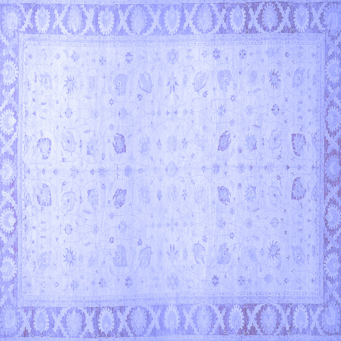 Square Oriental Blue Traditional Rug, abs27blu