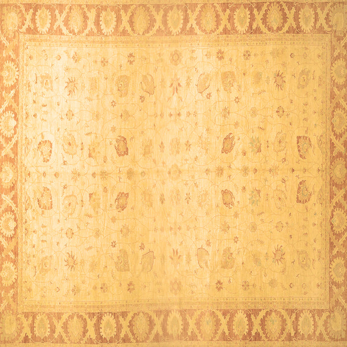 Square Oriental Brown Traditional Rug, abs27brn