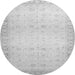 Round Oriental Gray Traditional Rug, abs27gry