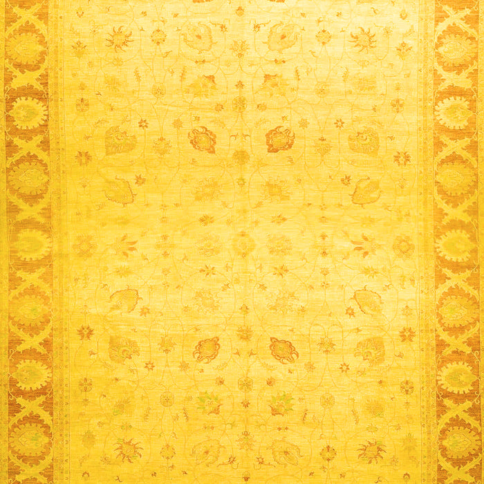 Oriental Yellow Traditional Rug, abs27yw