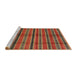 Sideview of Machine Washable Abstract Red Rug, wshabs280