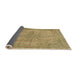 Sideview of Abstract Metallic Gold Modern Rug, abs2800