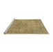 Sideview of Machine Washable Abstract Metallic Gold Rug, wshabs2800