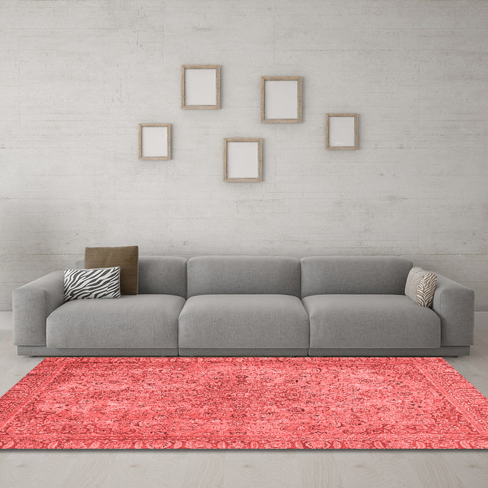 Modern Red Washable Rugs