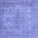 Square Abstract Blue Modern Rug, abs2800blu