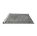 Sideview of Machine Washable Abstract Gray Modern Rug, wshabs2800gry