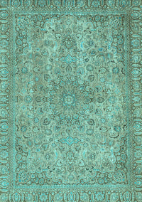 Abstract Light Blue Modern Rug, abs2800lblu