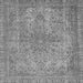 Square Machine Washable Abstract Gray Modern Rug, wshabs2800gry