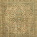 Square Abstract Metallic Gold Modern Rug, abs2800